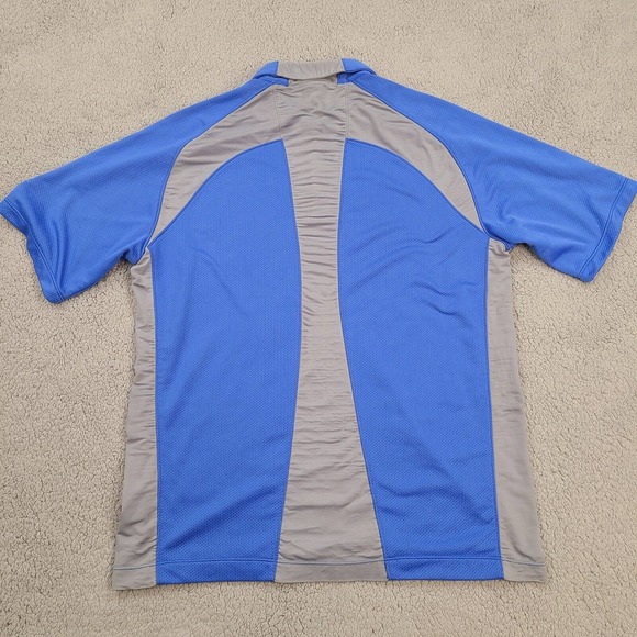 Nike Golf Shirt Mens Large Blue Sphere‎ React Short Sleeve Breathable Quick Dry - Picture 2 of 12